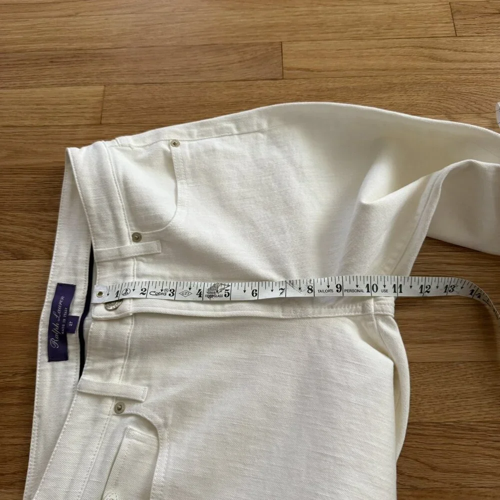 Ralph Lauren Purple Label Slim Fit 105 White Jeans - Picture 5 of 11